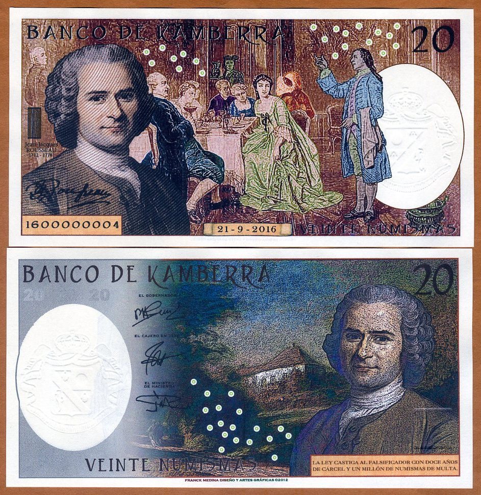 Kamberra, 20 Numismas, 2019, UNC Rousseau F
