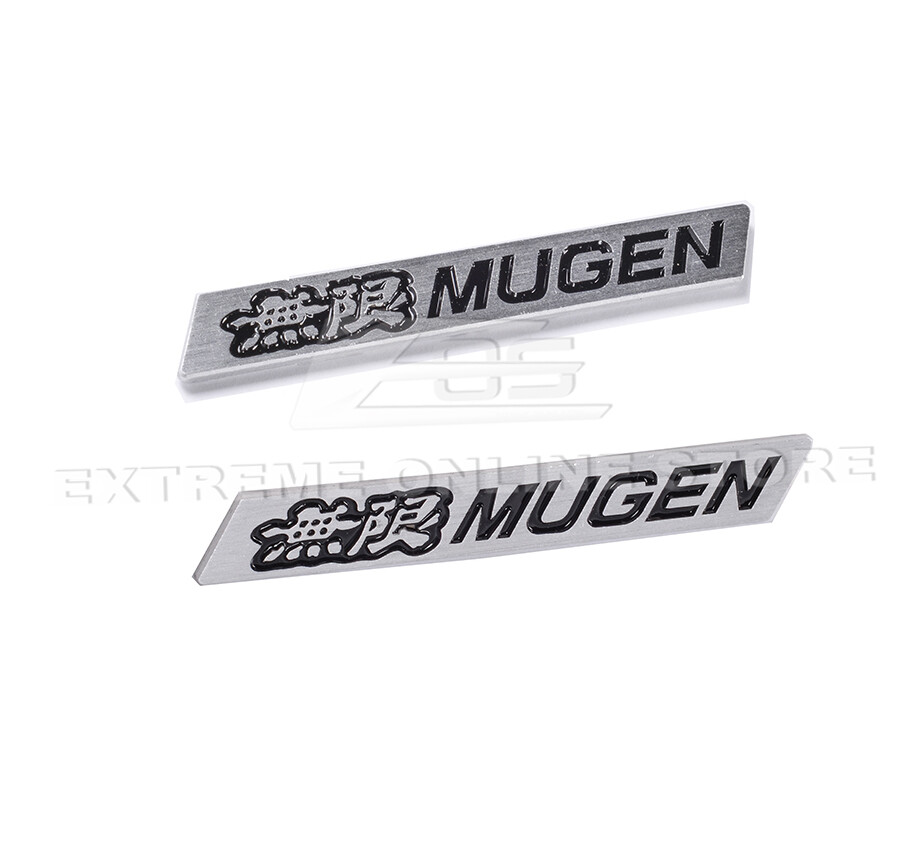 2Pcs JDM MUGEN BLACK Emblems Decal Sticker Badge 3D Car For Honda Acura