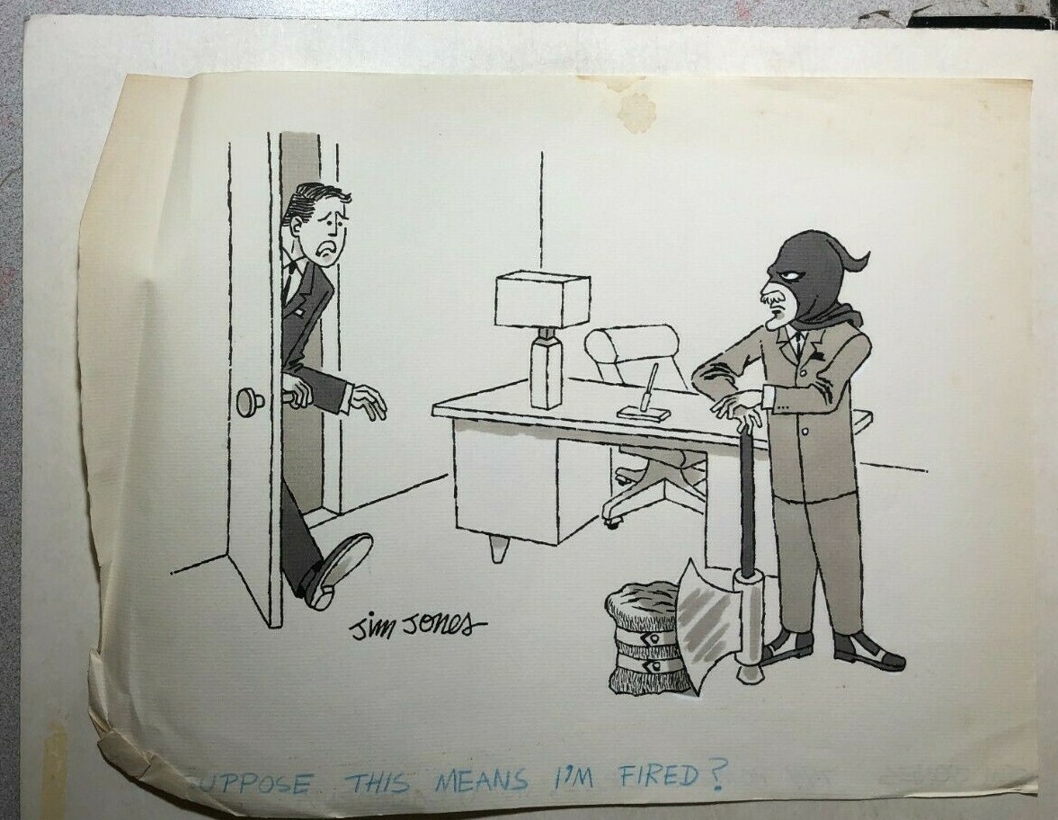 EXECUTIONER #2 vintage signed 9" x 12" magazine illustration by Jim Jones