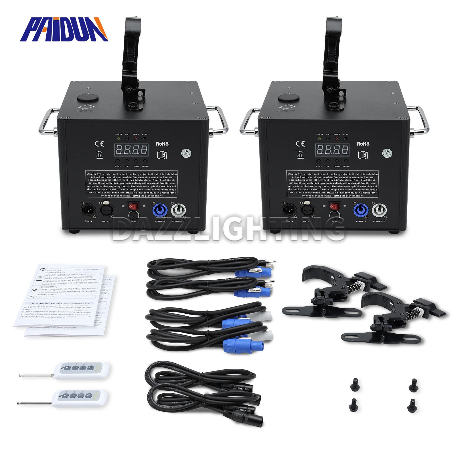 PAIDUN 2 Pack Hanging Cold Spark Machine Firework Waterfall Effect Wedding Event