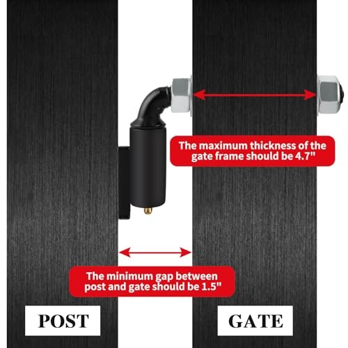 5/8" J-Bolt Hinge, Heavy Duty Gate Hinge, Adjustable Barrel Hinge, Total Load
