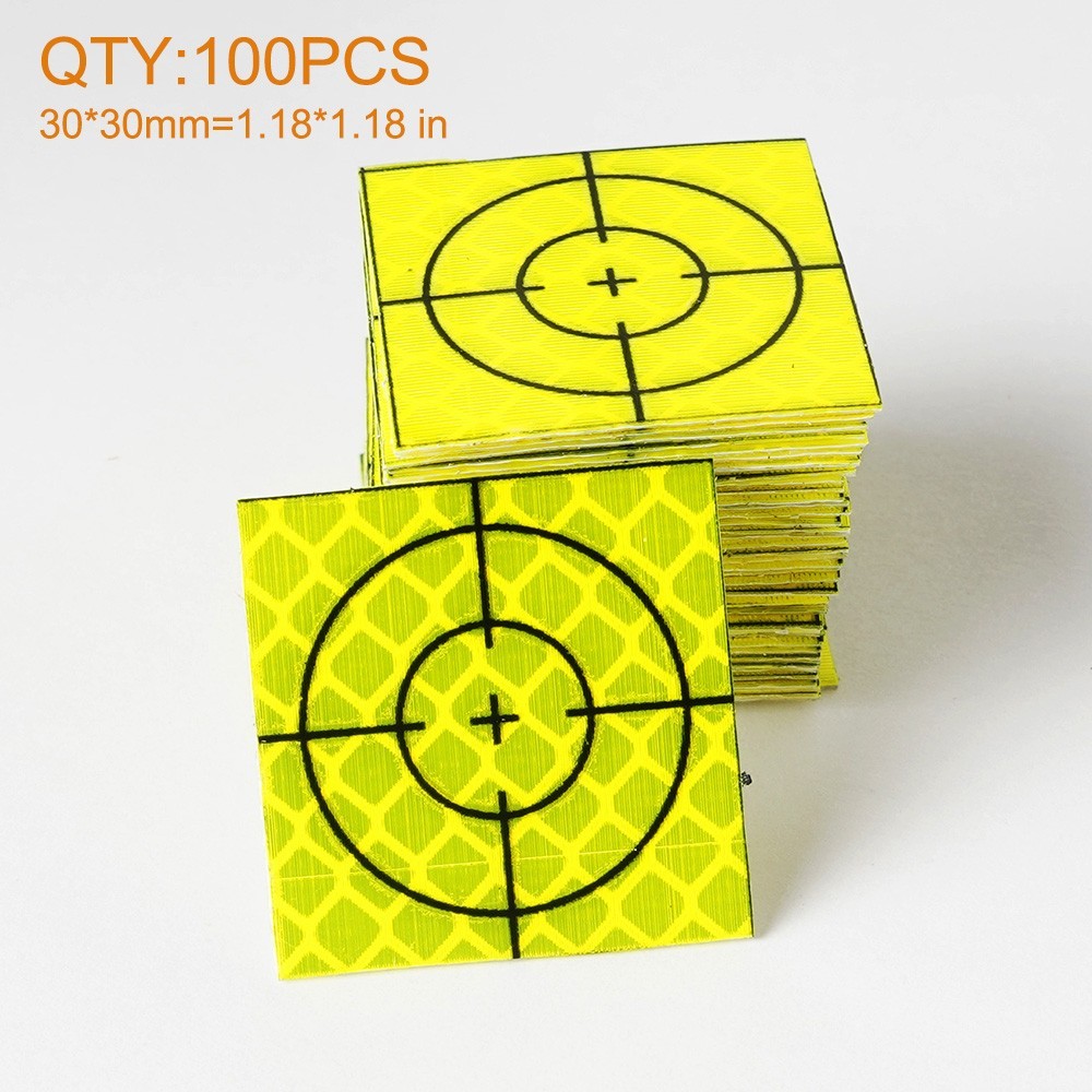 100PCS 30X30MM Reflector Sheet  Reflective Tape Target For Total Station Survey