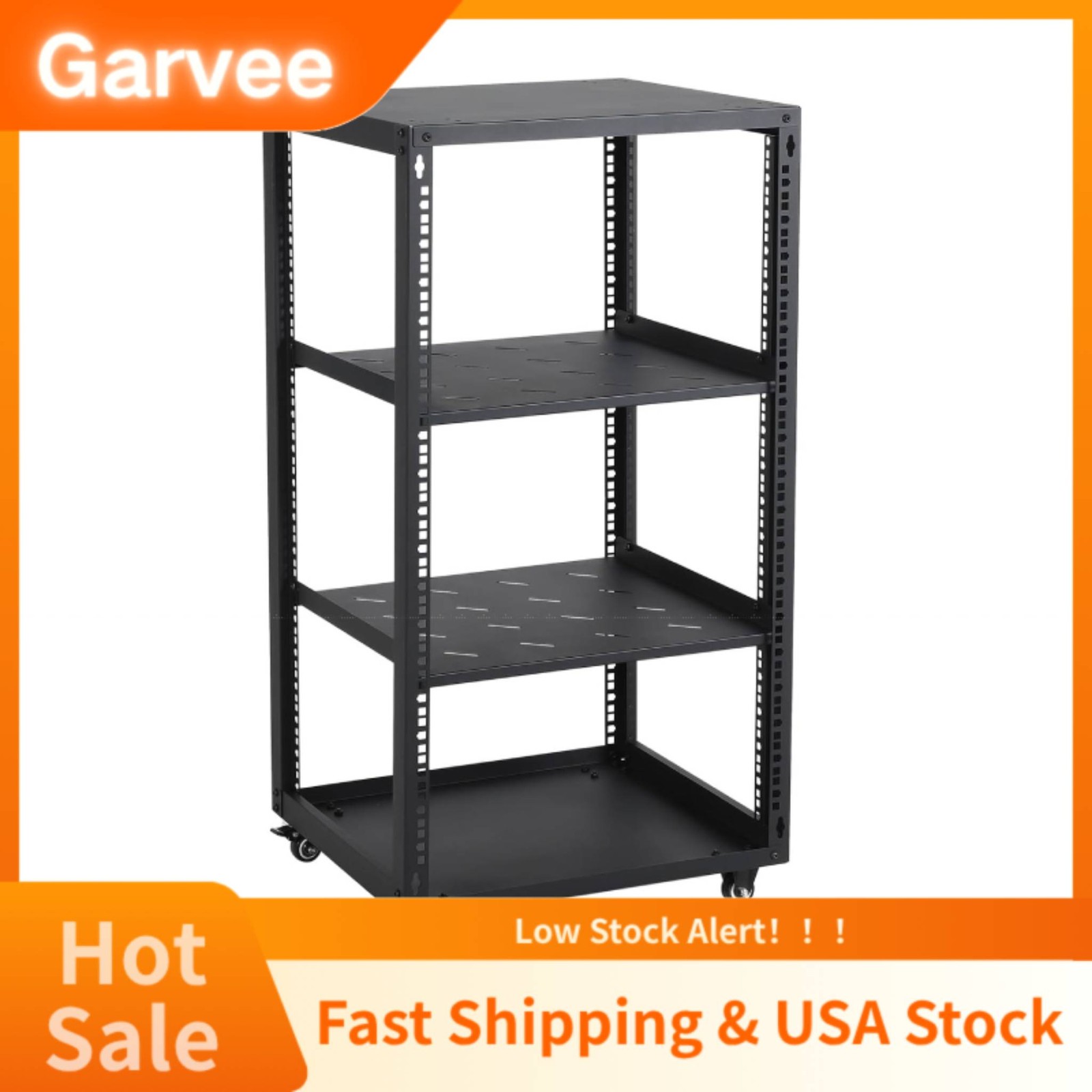 Floor Standing And Wall Mount Dual Purpose 12/15U Open Frame Network Server Rack