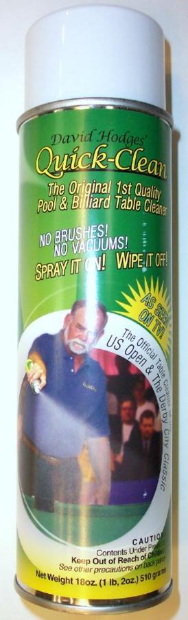 1 Quick Clean Can- Pool Table Felt Cleaner, Easy To Use
