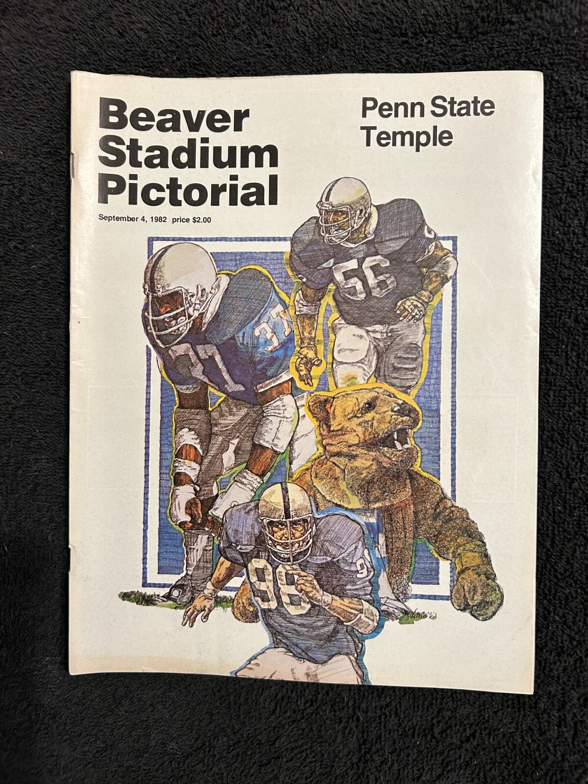 PENN STATE VS TEMPLE FOOTBALL GAME PROGRAM SEPT 4 1982 MID GRADE M323