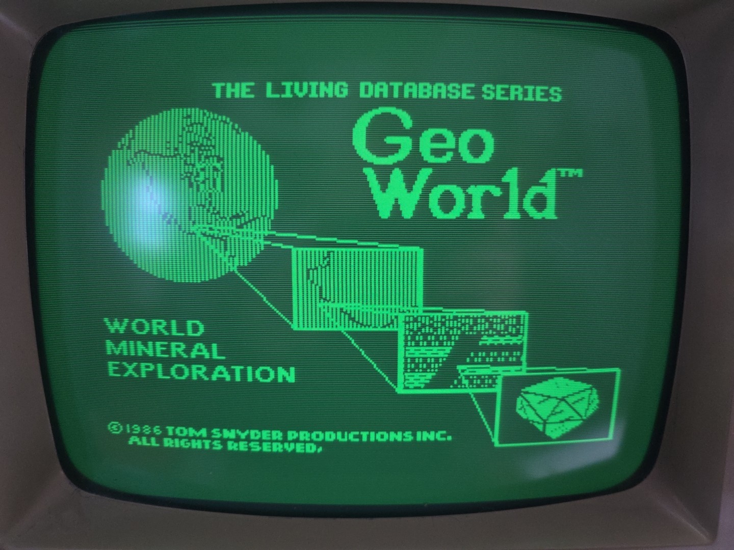 RARE Apple II 1986 Search Series Tom Snyder Productions Geo World game
