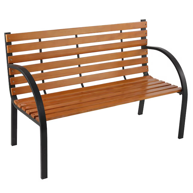 Winado 48-in W x 32.5-in H Natural Steel Garden Bench