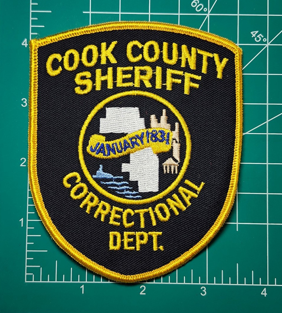 COOK COUNTY SHERIFF CORRECTIONAL | 3.5" WIDE Shoulder Patch [Chicago IL area]