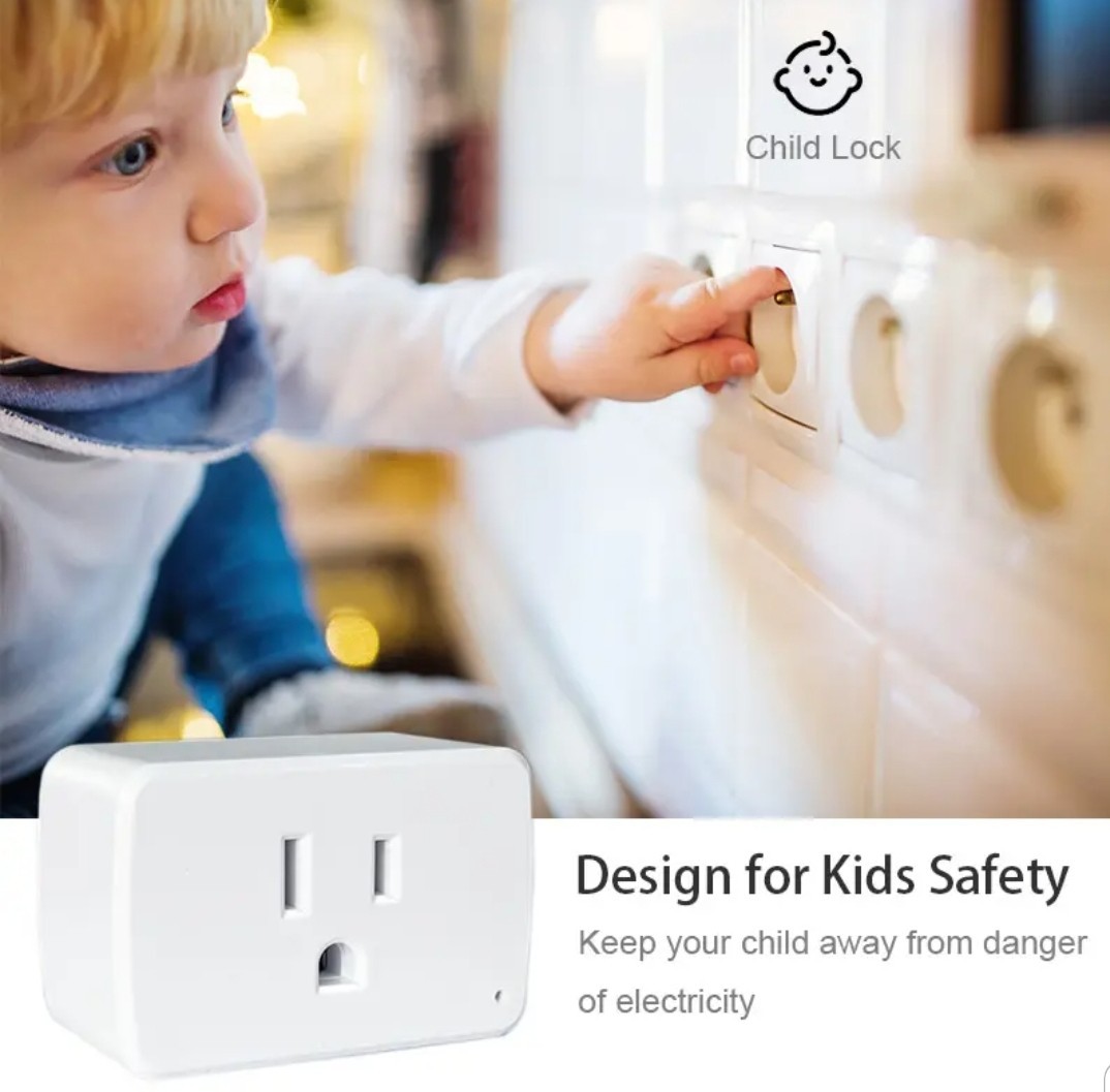 2-Pack 15A Wi-Fi Smart Plug Sockets – Compatible with Alexa, Google Home