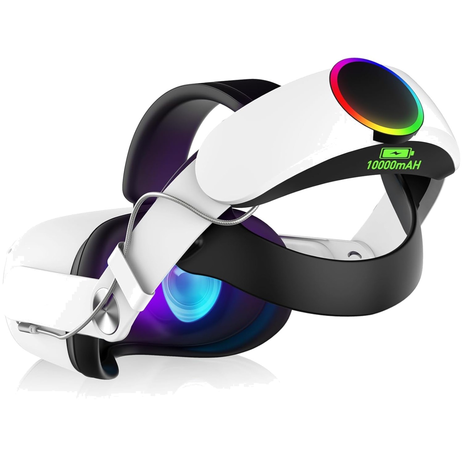Enhanced Support RGB Head Strap for Meta Quest 2 - Ergonomic, Lightweight & Safe