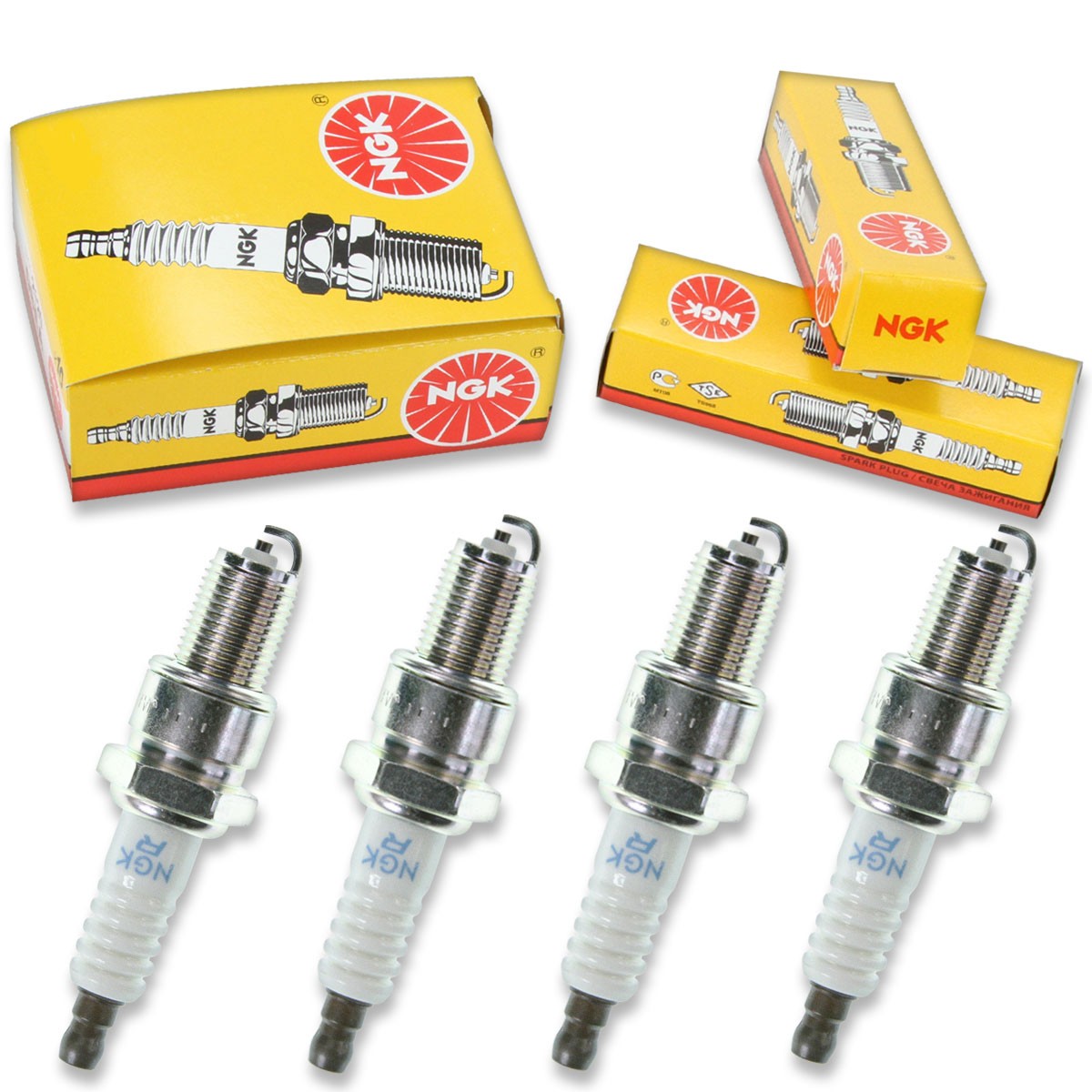 4pcs NGK 7133 Standard BPR6ES-11 Motorcycle Spark Plug Tune Up Kit Set yf