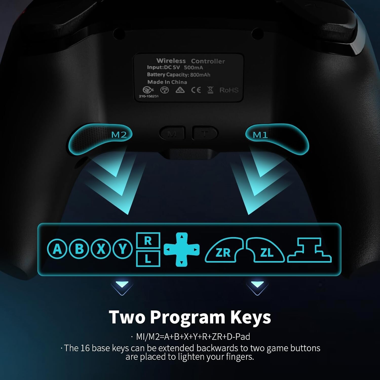 Wireless Switch Controller for Switch/Lite/OLED/Windows with Turbo/Vibration