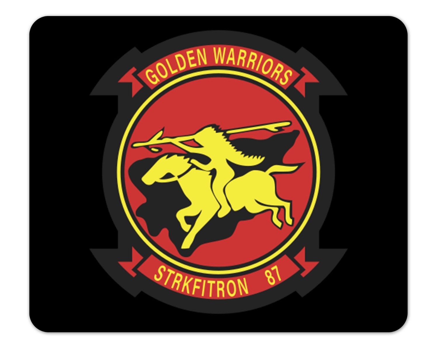 VFA-87 Golden Warriors Squadron Logo  1/8 Inch Thick Mouse Pad