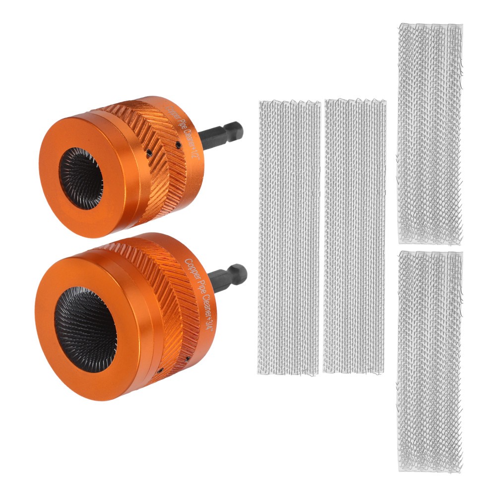 Metal Copper Pipe Cleaner Cleaning Brush Drill Attachment Tube Industrial