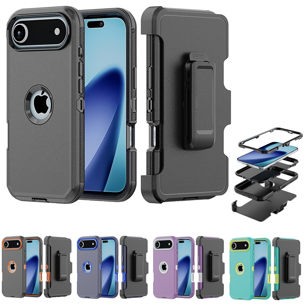 For iPhone 17/17 Air/17 Pro/17 Pro Max Case Hybrid Cover+Belt Clip Fit Otterbox