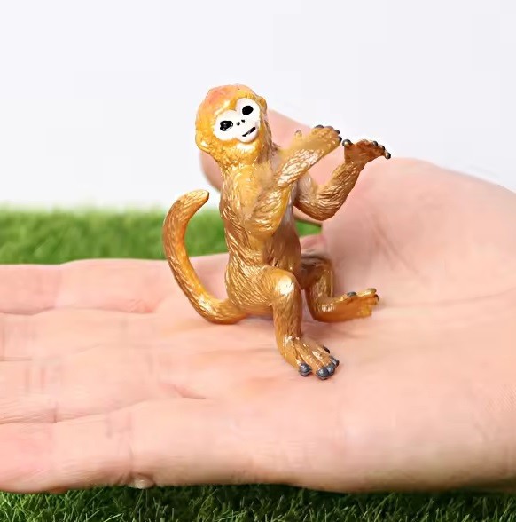 Golden Monkey Animal Figure Toy PVC Wildlife Small Figurine Birthday Gifts