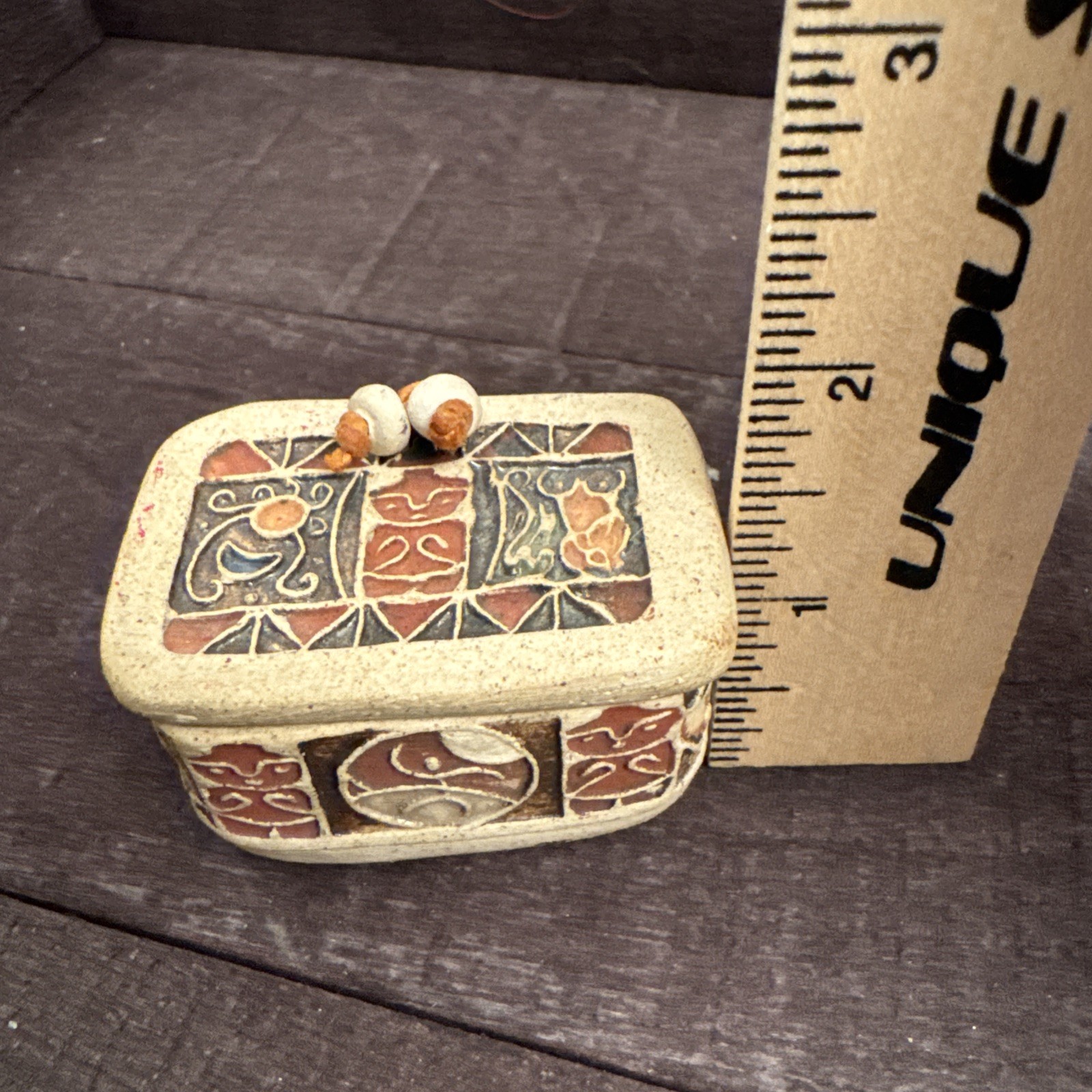 Hand Carved Stone Box Rectangular Made In Venezuela