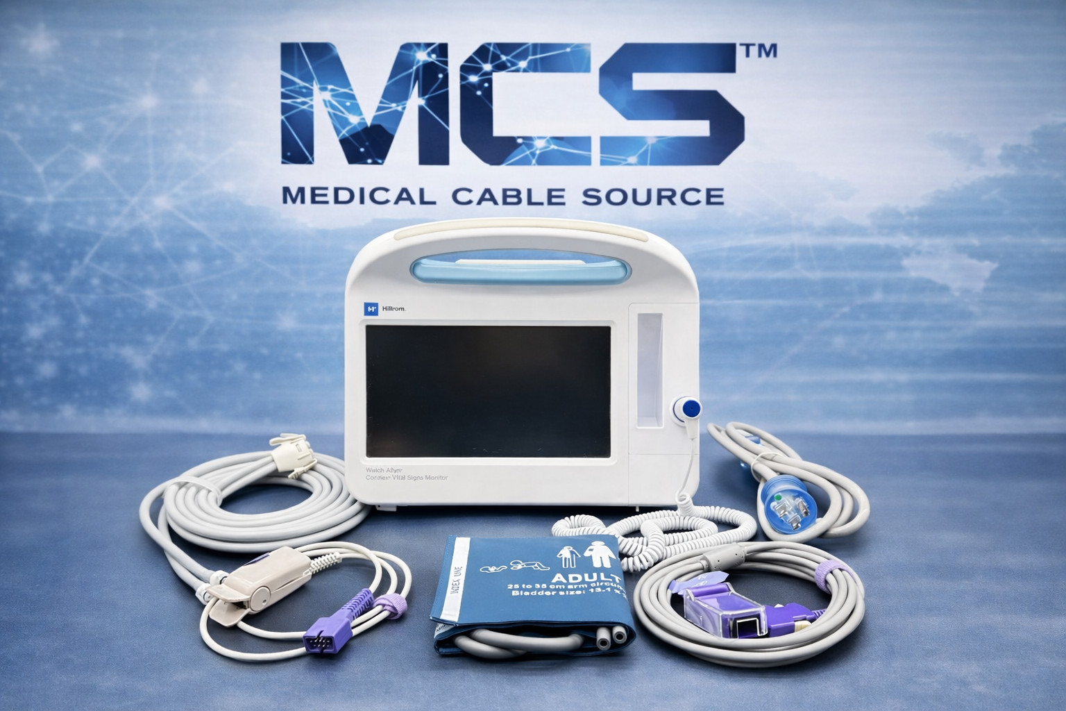 Welch Allyn 6800 Series Vital Signs Monitor with Accessories NIBP, Cuff, SpO2, T