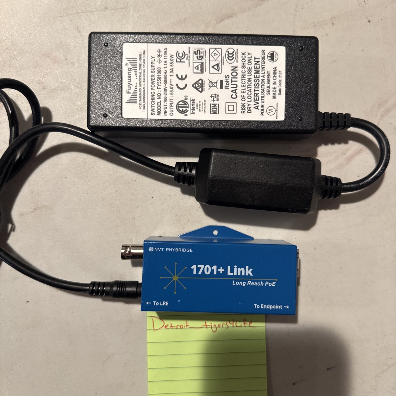 Phybridge 1701+ Link Long Reach PoE over Coax