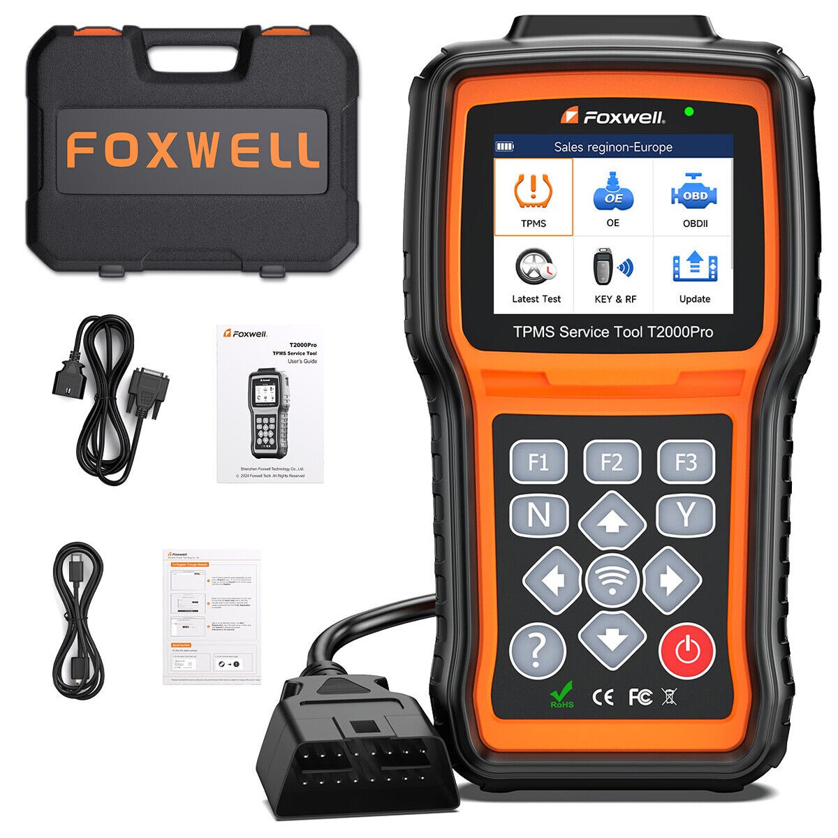 FOXWELL T2000 PRO TPMS Relearn Programming Sensors Activation Reset Scanner Tool