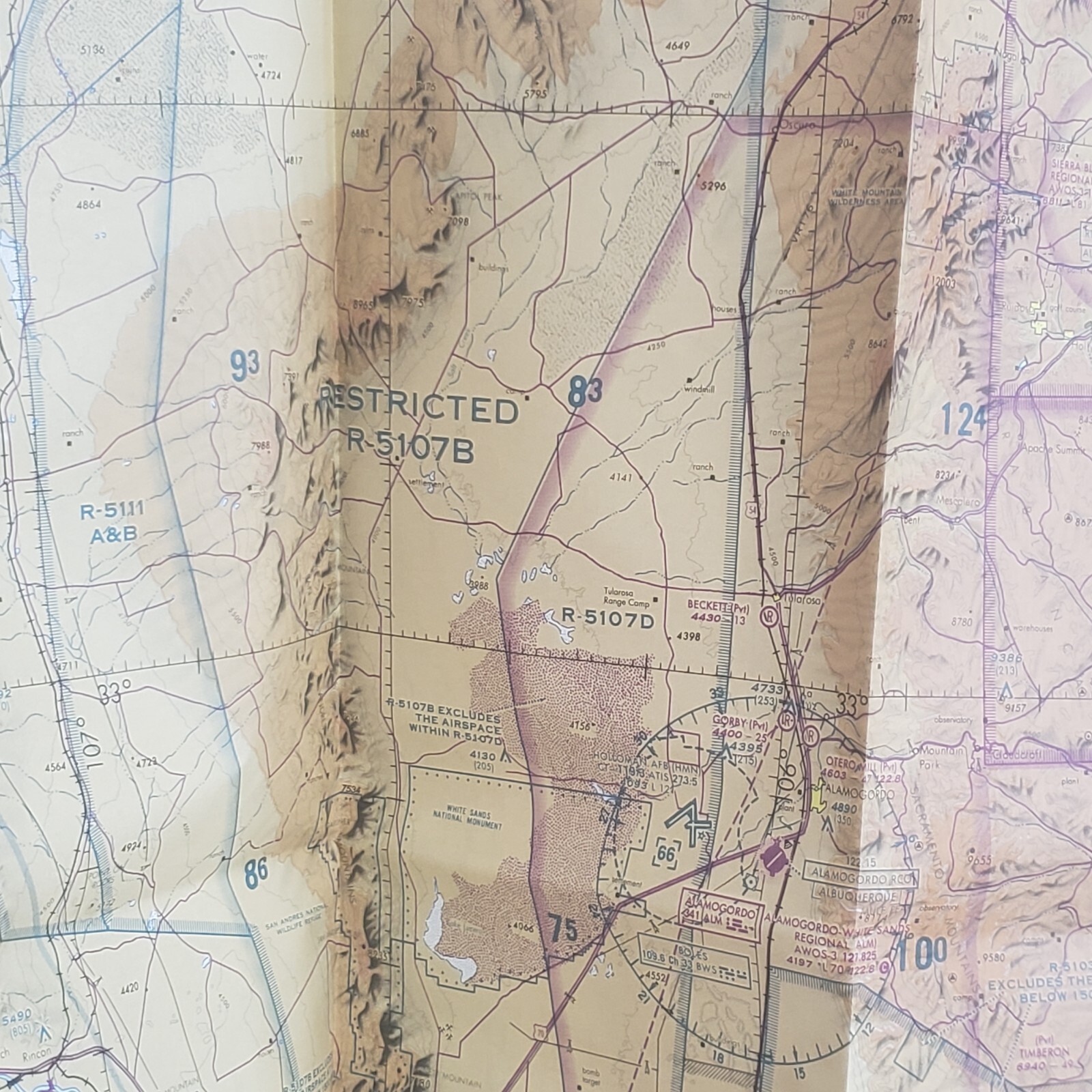 Aeronautical Chart Albuquerque 1995