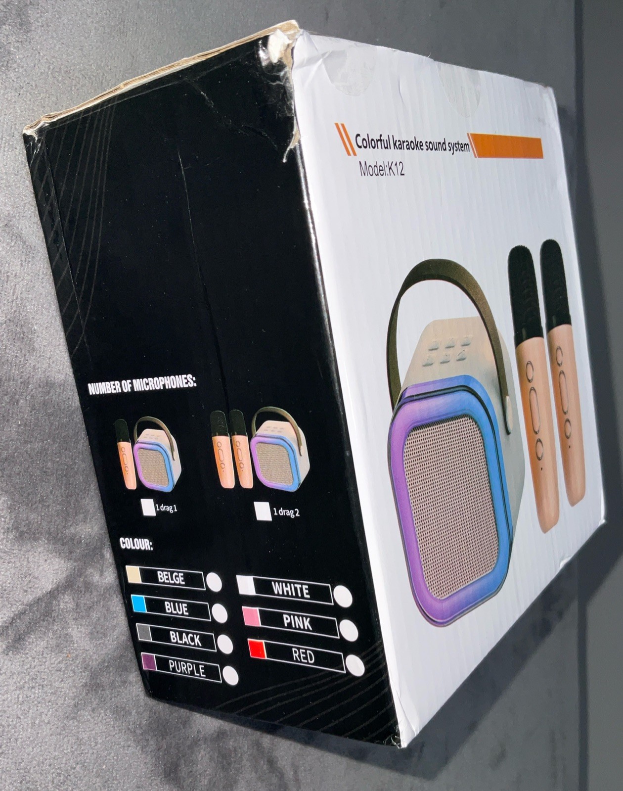 Mini Karaoke ,Portable Bluetooth Speaker With 2 Wireless Microphones
