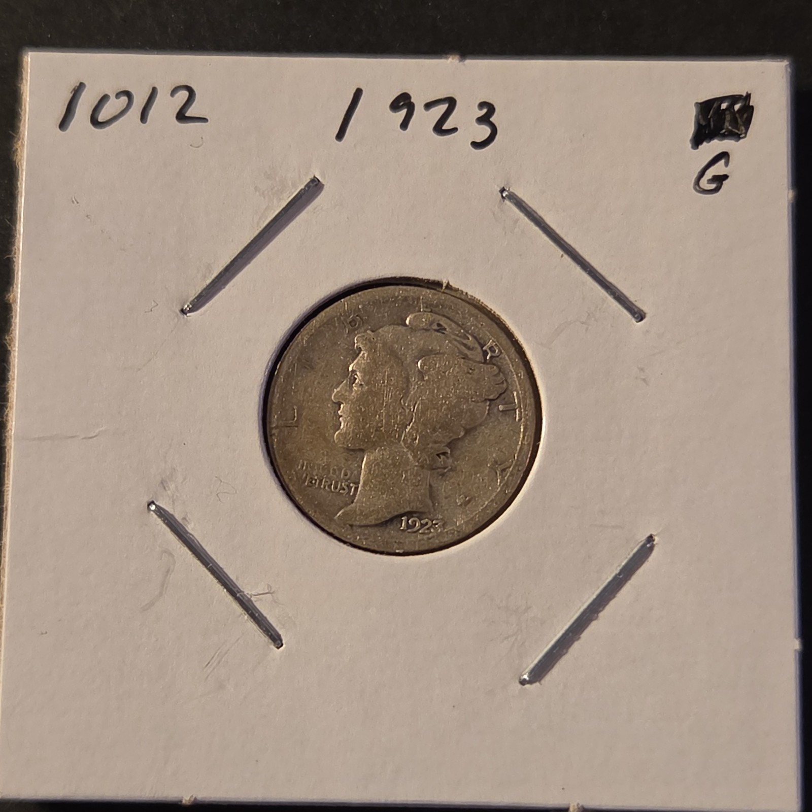1923 Winged Liberty Head Mercury Dime In Good Condition