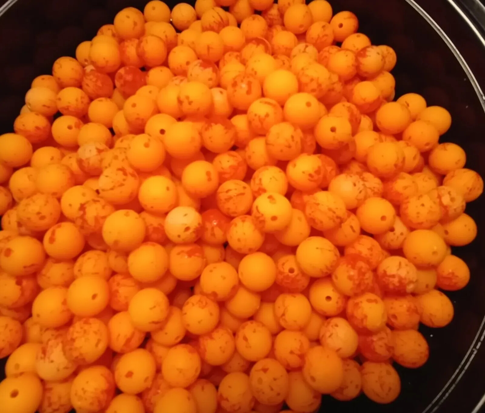 NEW! TANGELO ORANGE RED BLOOD VEIN Trout & Steelhead Beads 6mm, 8mm, 10mm, 12mm