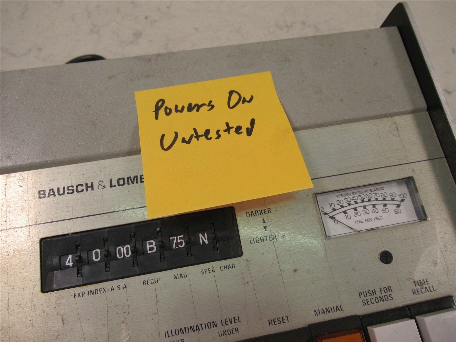 Bausch & Lomb AX-1 Microscope Photography Exposure Light Control Meter
