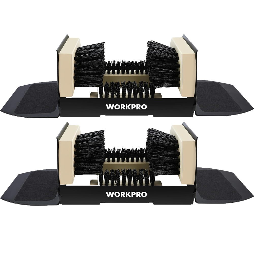 WORKPRO 2 Pack Boot Brush Scraper Outdoor  Heavy Duty Boot Cleaning Brush New