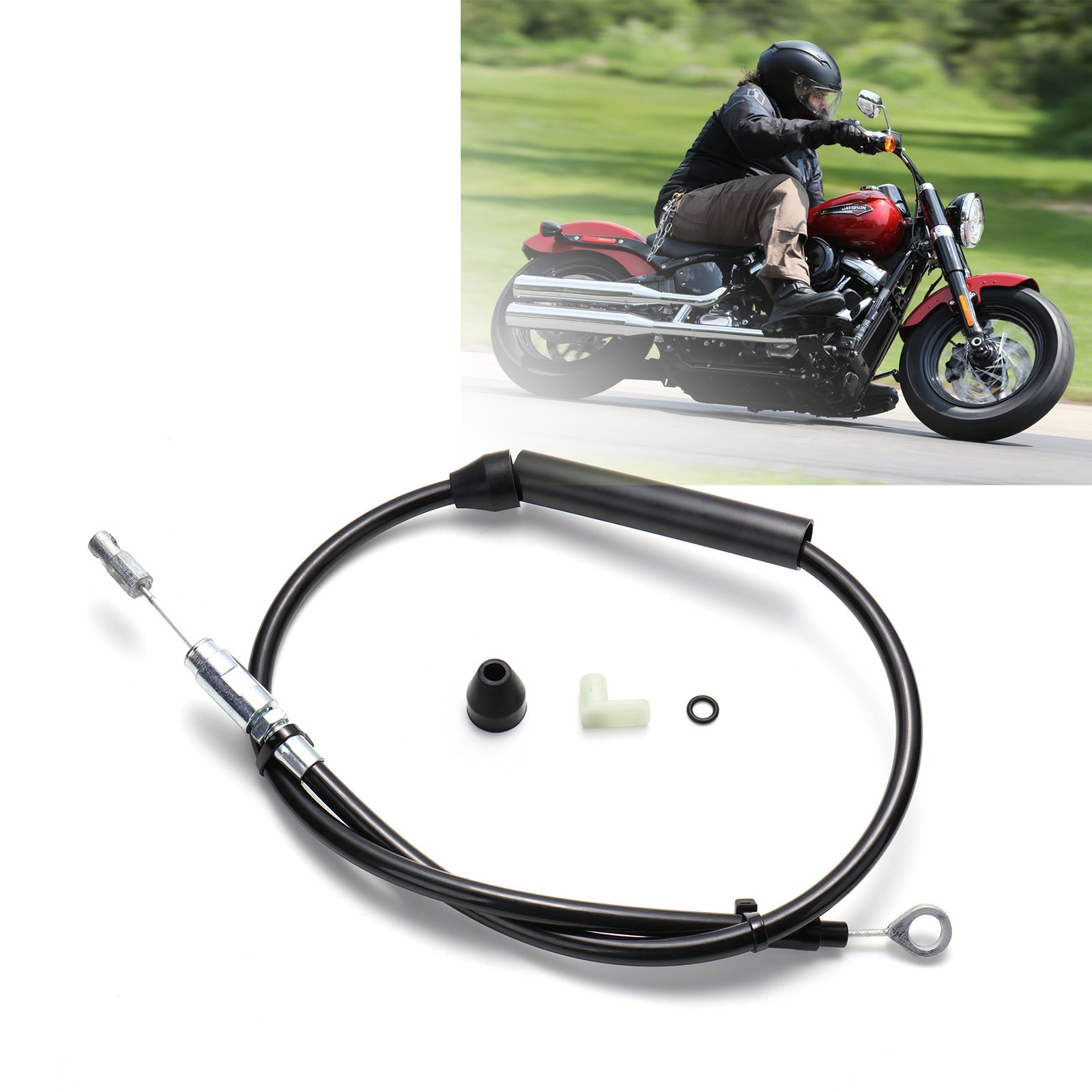 51 1/5" Extension Upper Clutch Cable for Harley Softail 2018-up Touring 2021-up