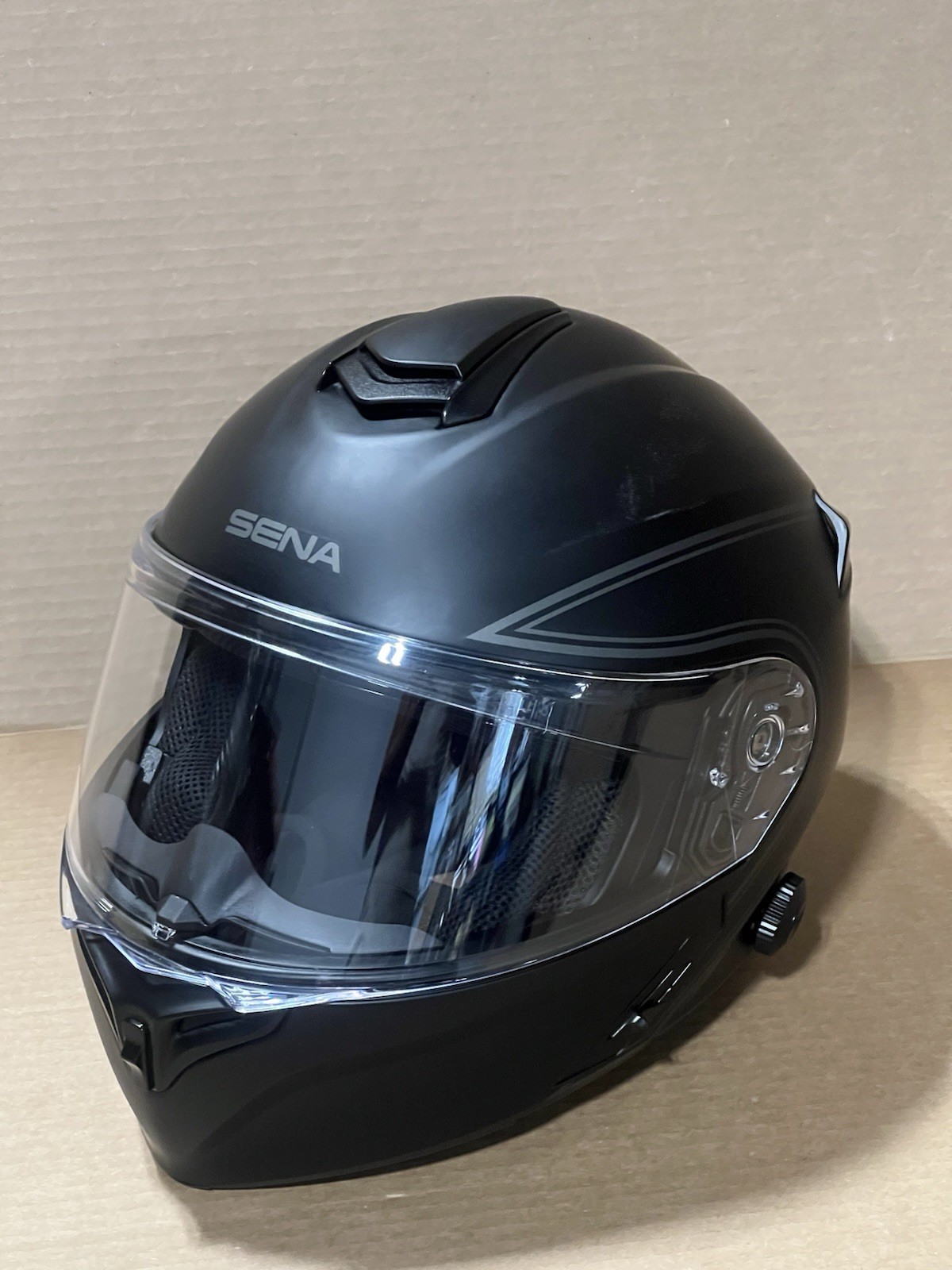 (M) Sena Outrush Modular Flip-up Motorcycle Helmet Matte Black Bluetooth