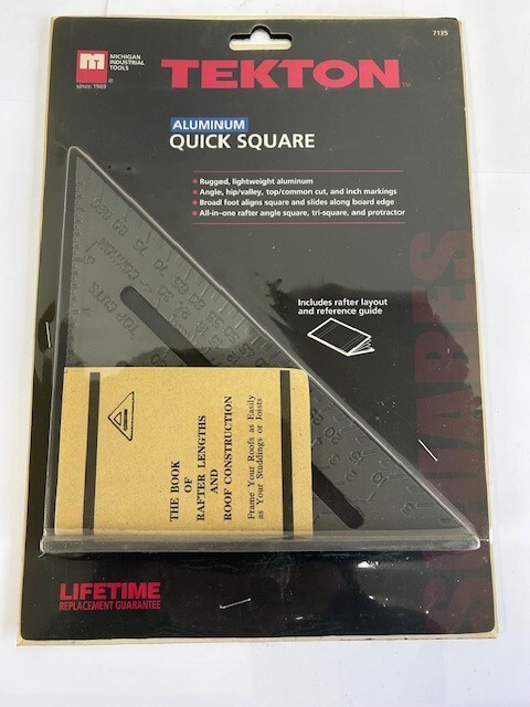TEKTON 7135 Aluminum Quick Square, 7-Inch All In One Rafter Angle Square