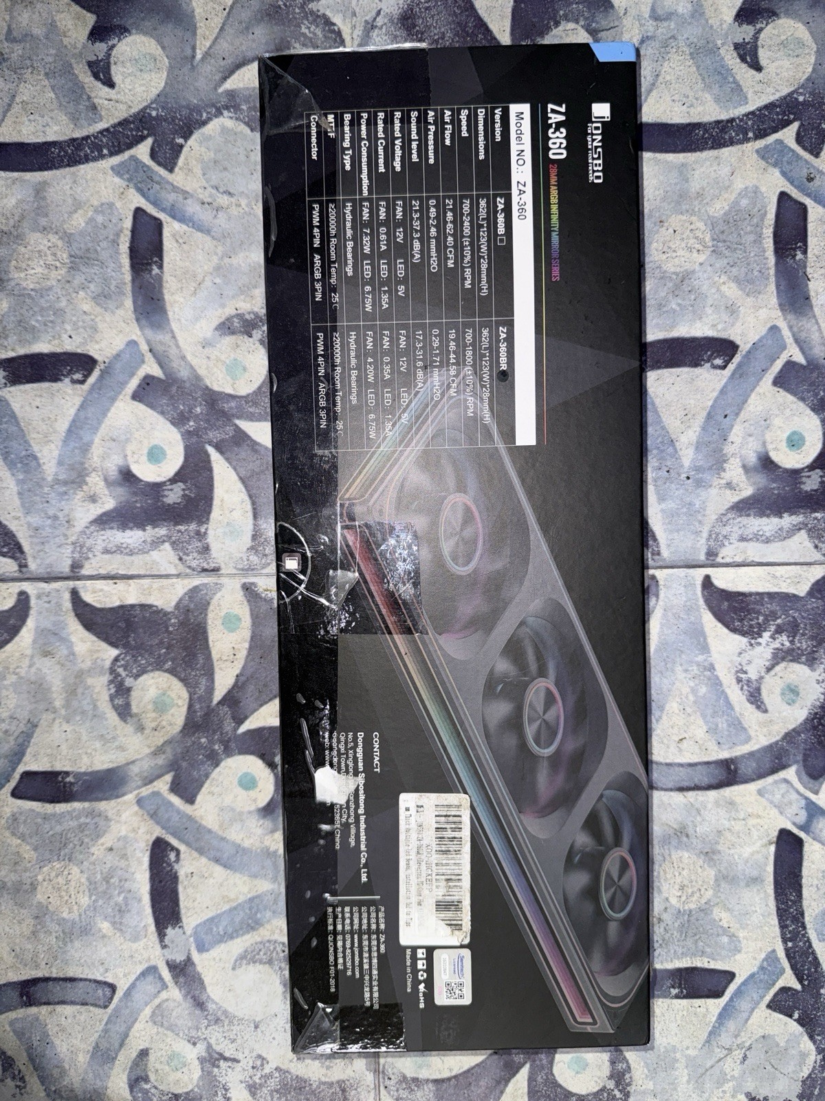 Dinsbo ZA-360 280mm ARGB Infinity Mirror Liquid Cooler 120mm Multicolor CPU