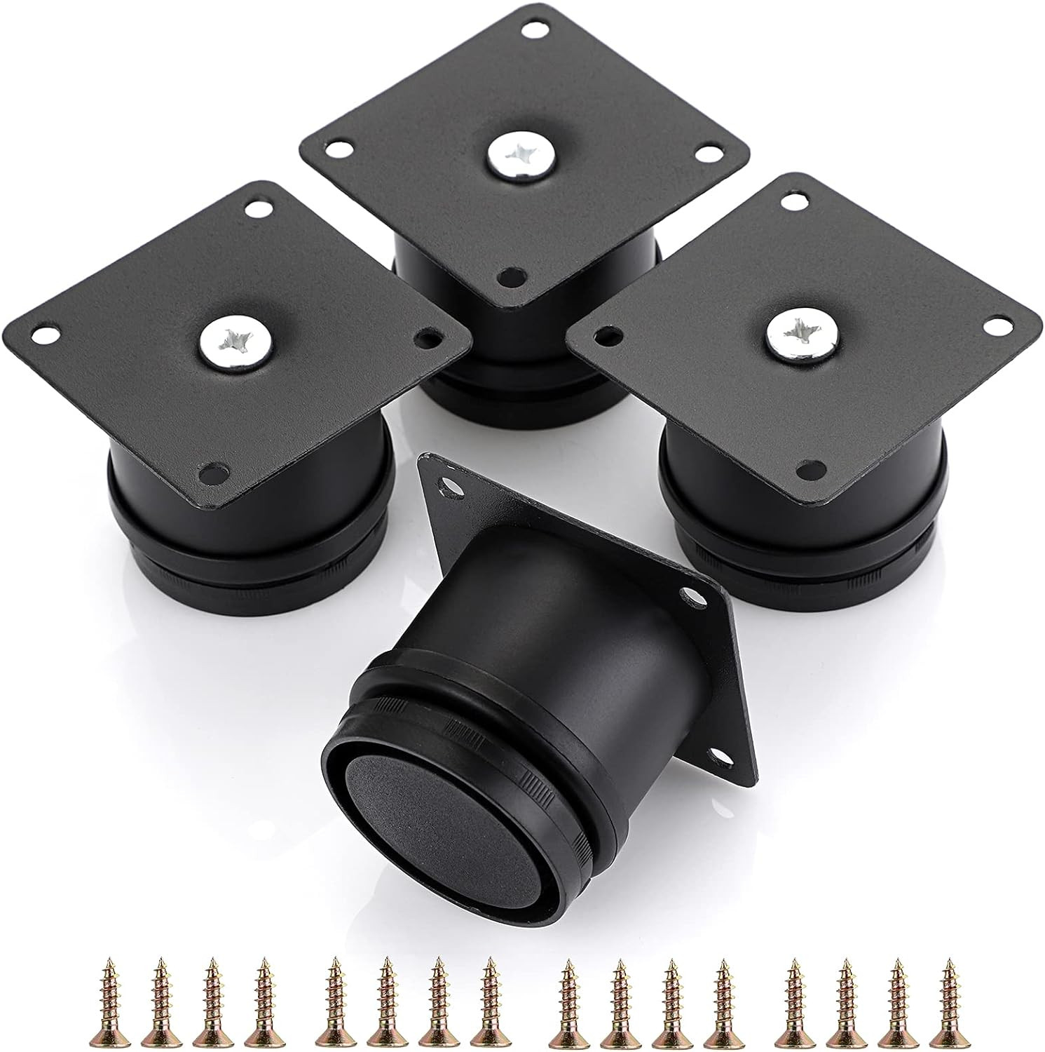 Ownmy 4PCS 2 Inch Stainless Steel Furniture Legs Feets Metal Cabinet Desk Legs,