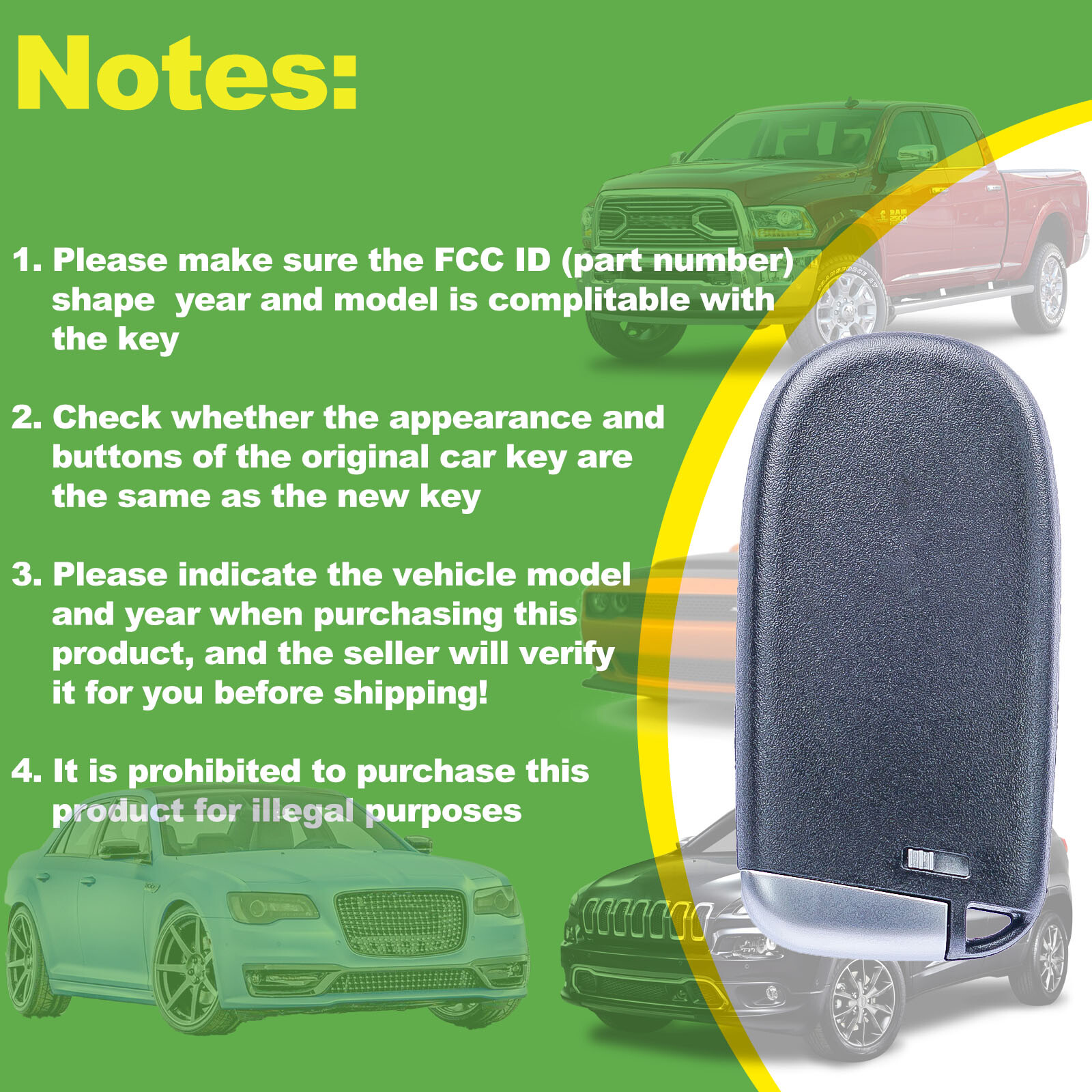 2 New Replacement Remote Key Fob Kit For 2012 2013 2014 2015 2016 Chrysler 300