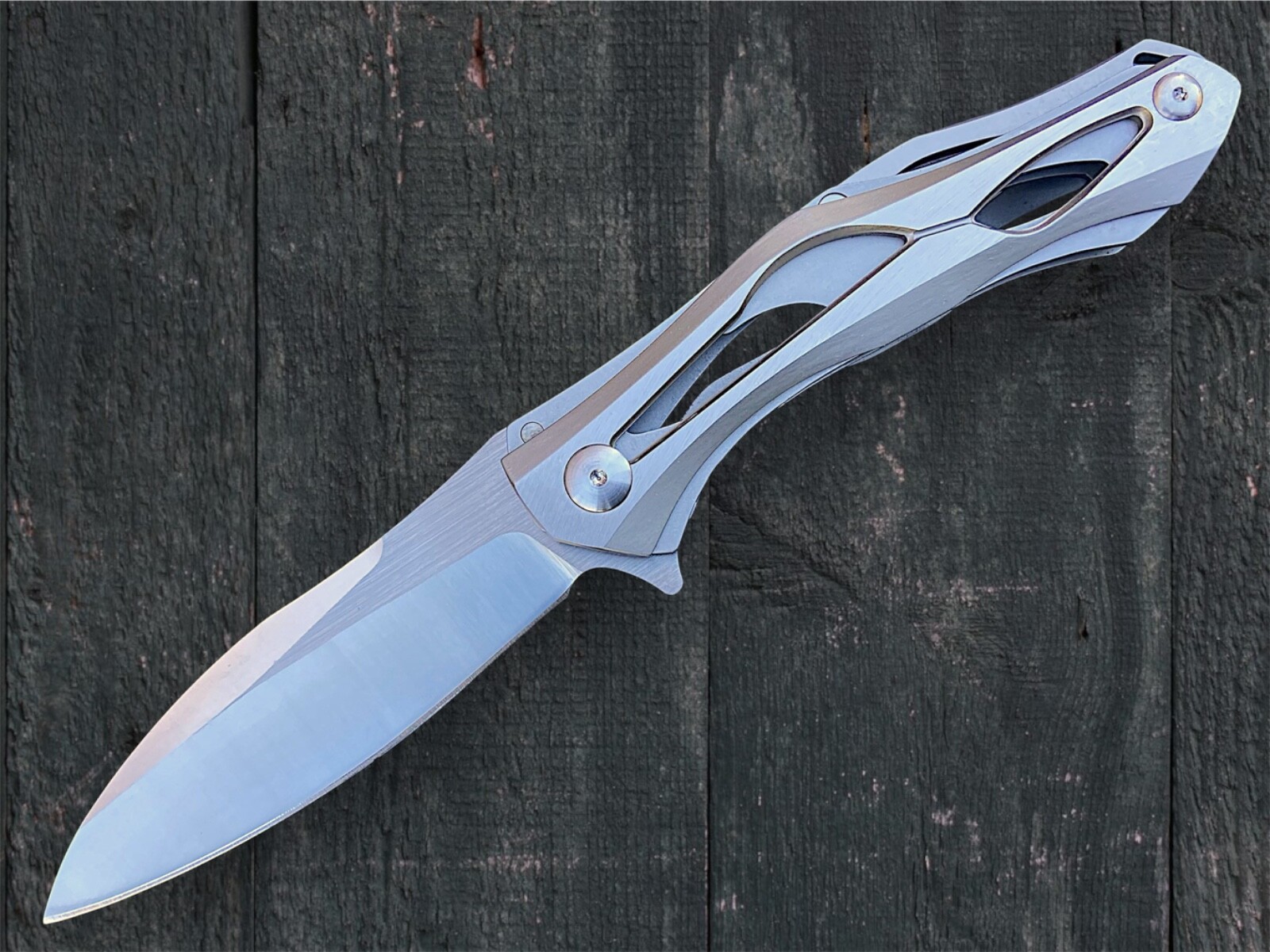 Stainless Steel EDC Pocket Knife, Ball Bearing Pivot, D2 Steel Blade
