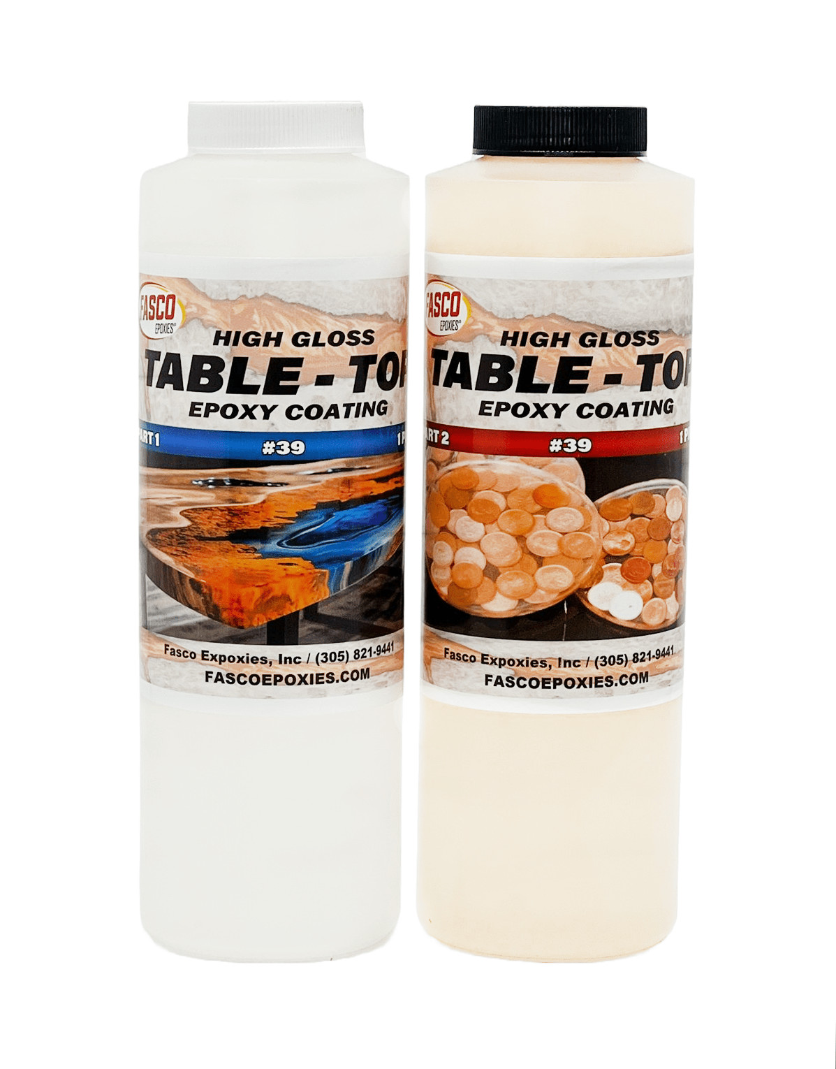 Crystal Clear Table Top & Bar Top UV Resistant Epoxy Coating  - Quart Kit