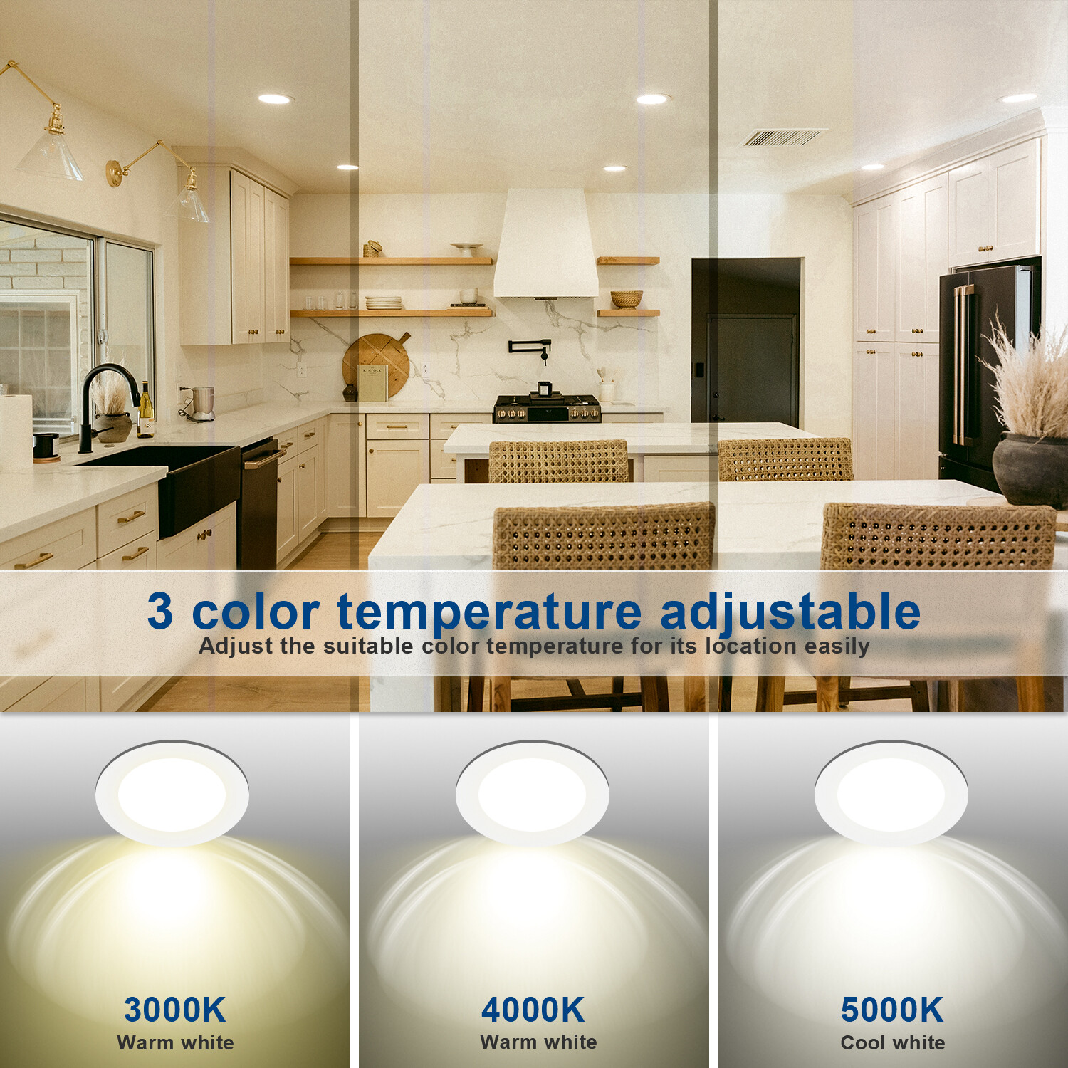 30 Pack 6 Inch 12W 3CCT LED Recessed Ceiling Light W/Junction Box Dimmable