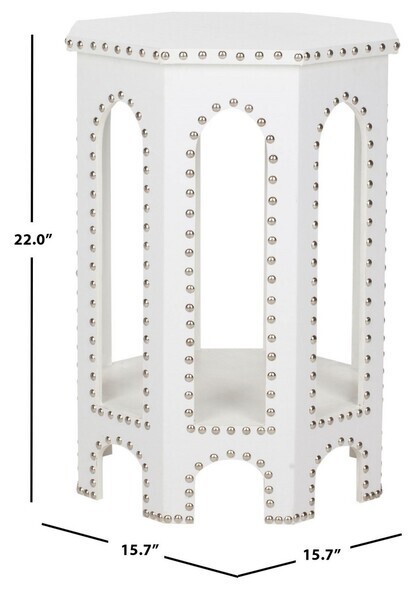 Safavieh Table White - Silver Nail Heads, Reduced Price 2172714888 FOX9501C