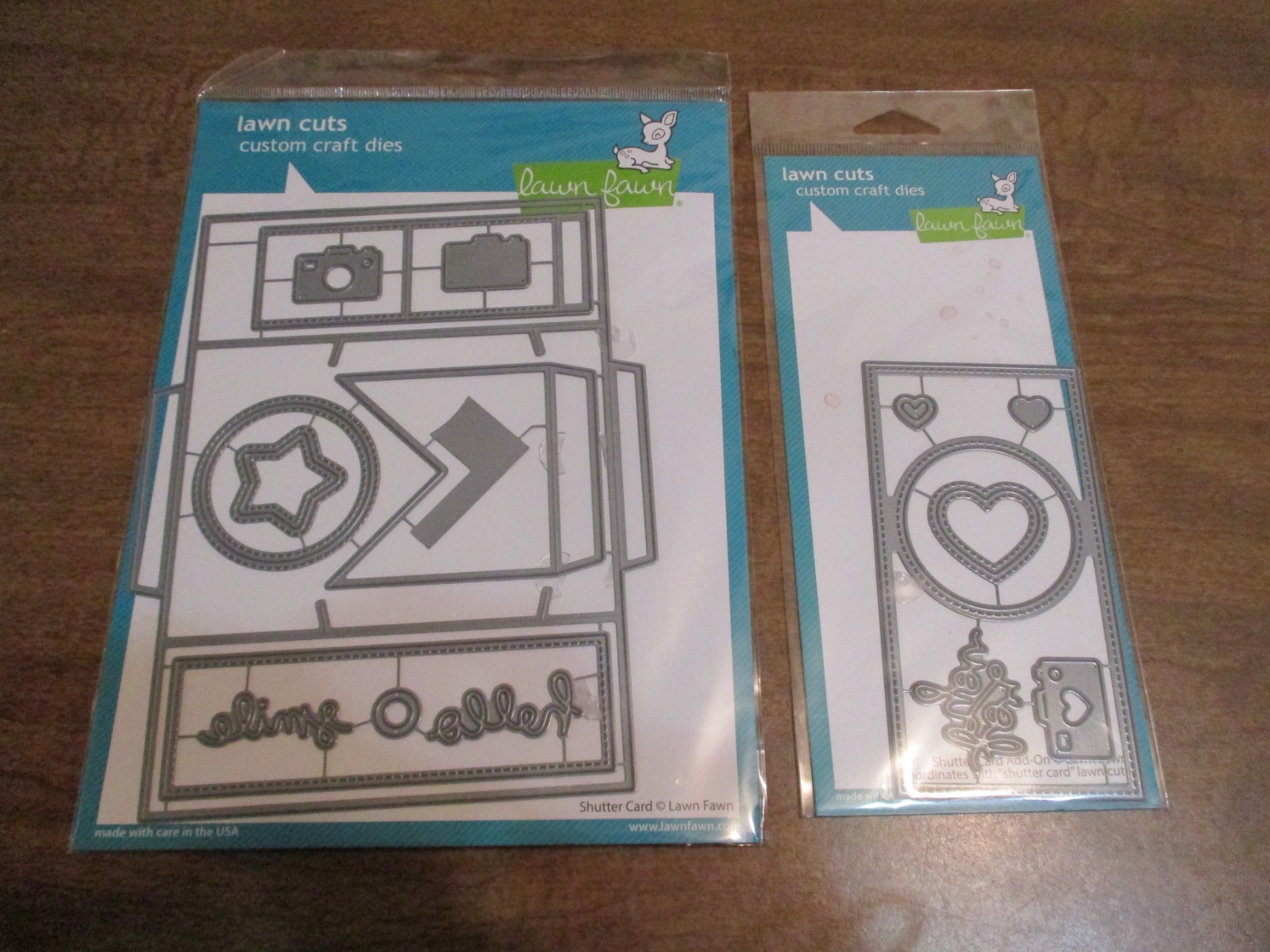 LAWN FAWN SHUTTER CARD & ADD ON CUSTOM CRAFT DIES