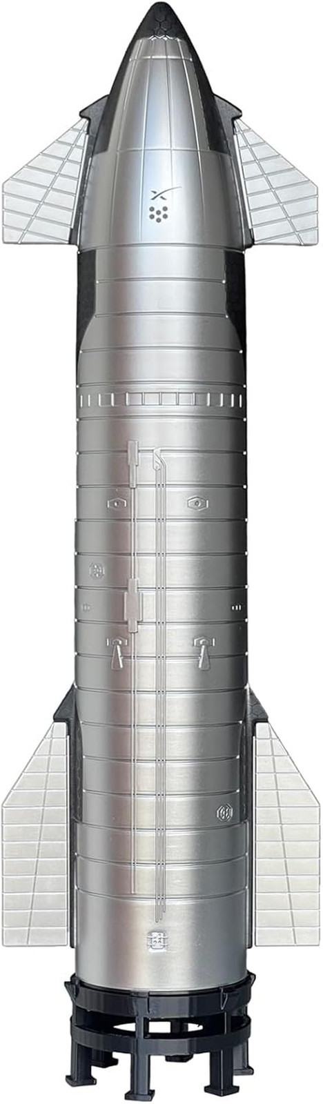 1:144 Scale Spacex Starship Model 13.43In Height Durable Plastic Material, Inclu
