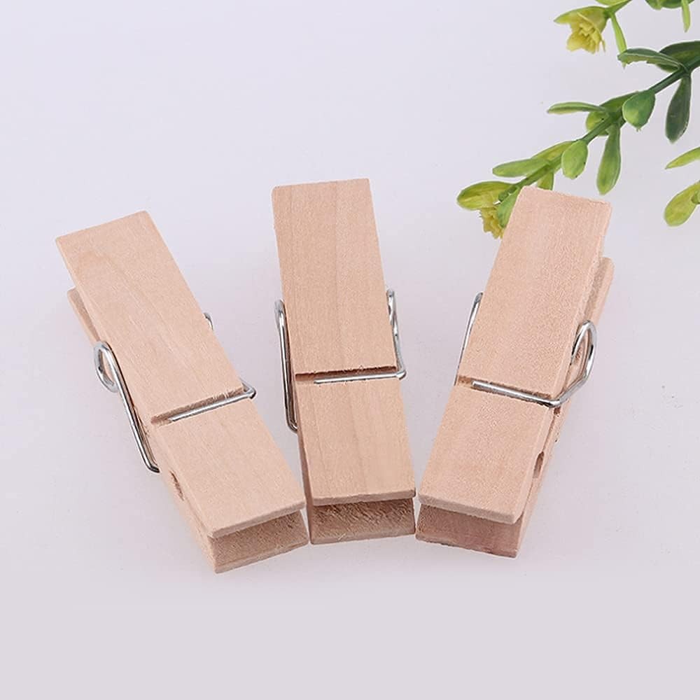 30pcs Large Wooden Clothespins Sturdy & Heavy Duty Clothes Pins Hanging Outdoor