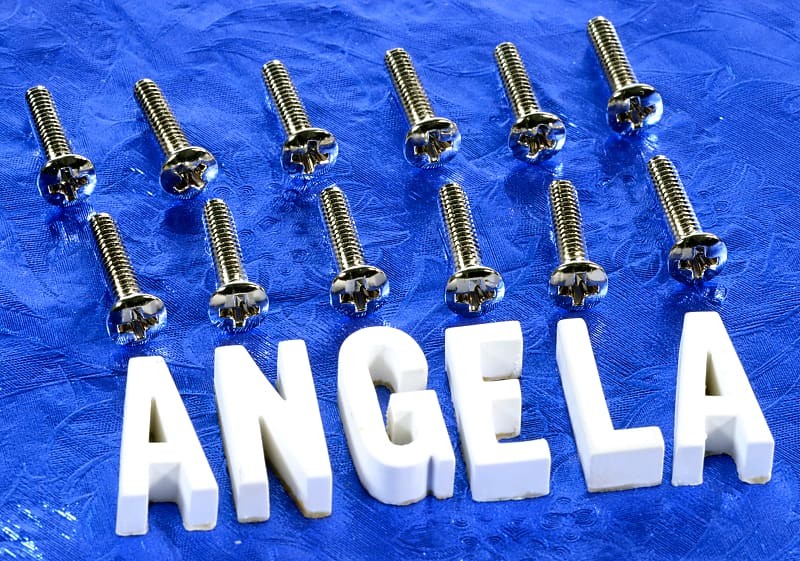 12 Nickel Oval Phillips Head Pickup & Switch Screws For Vintage Strat, #SPSS