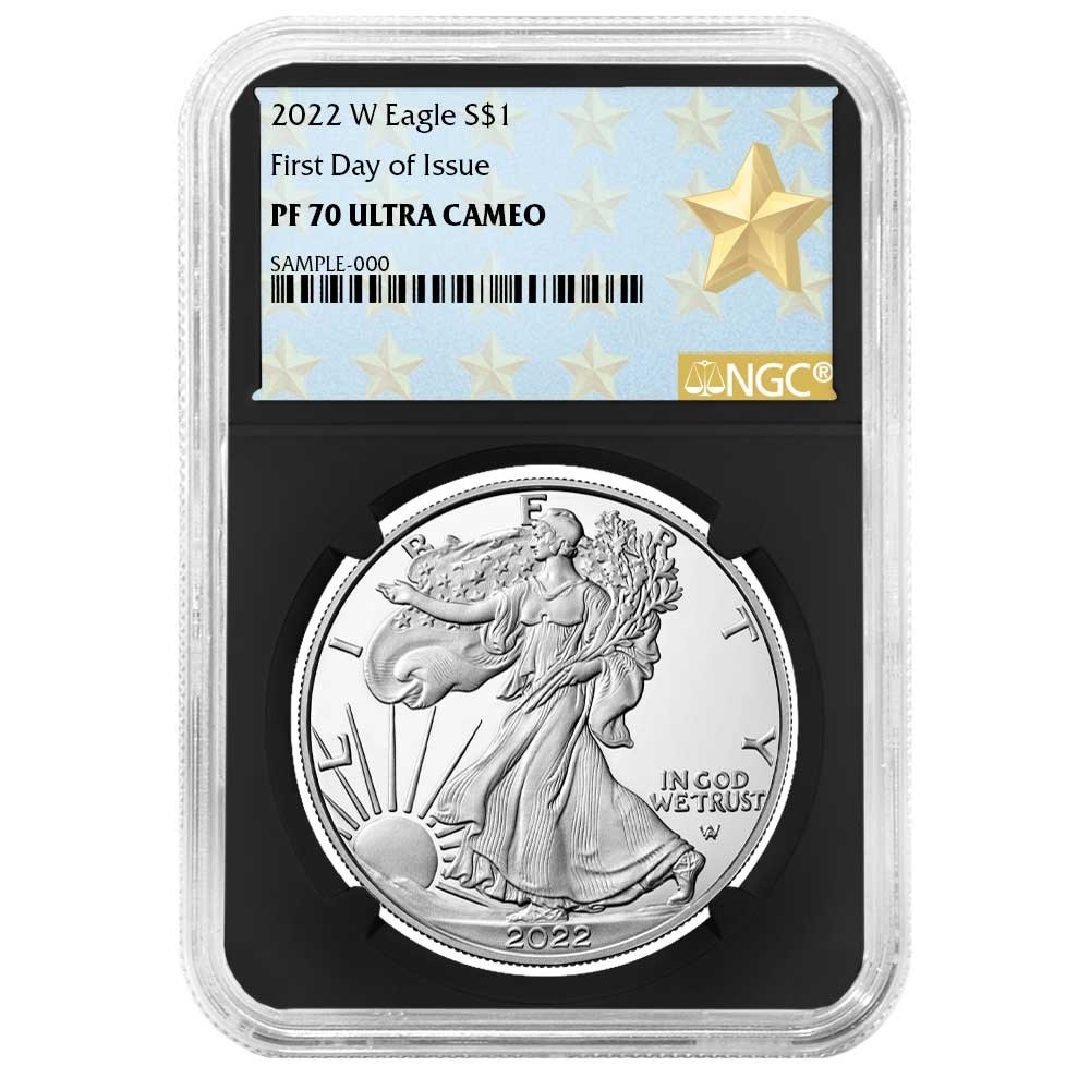 2022-W Proof $1 American Silver Eagle NGC PF70UC FDI West Point Star Label