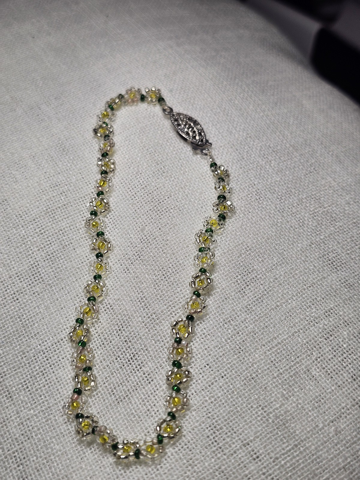 3 Vintage Artisan Made Fully Beaded Ankle Bracelets