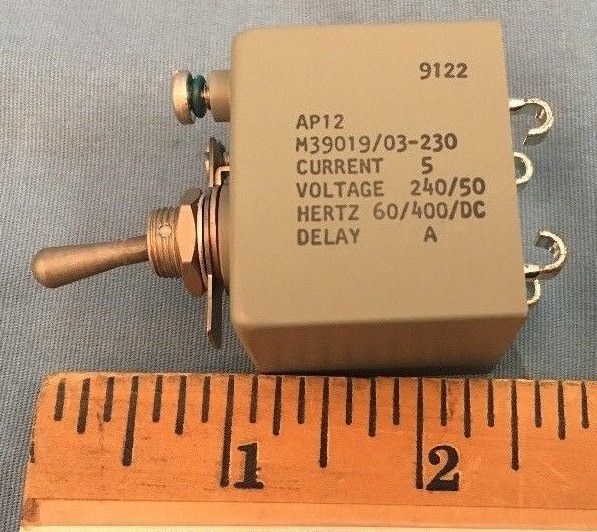 NEW Sensata Airpax M39019/03-230 AP12 Circuit Breaker 5A 240VAC 50VDC 60-400Hz