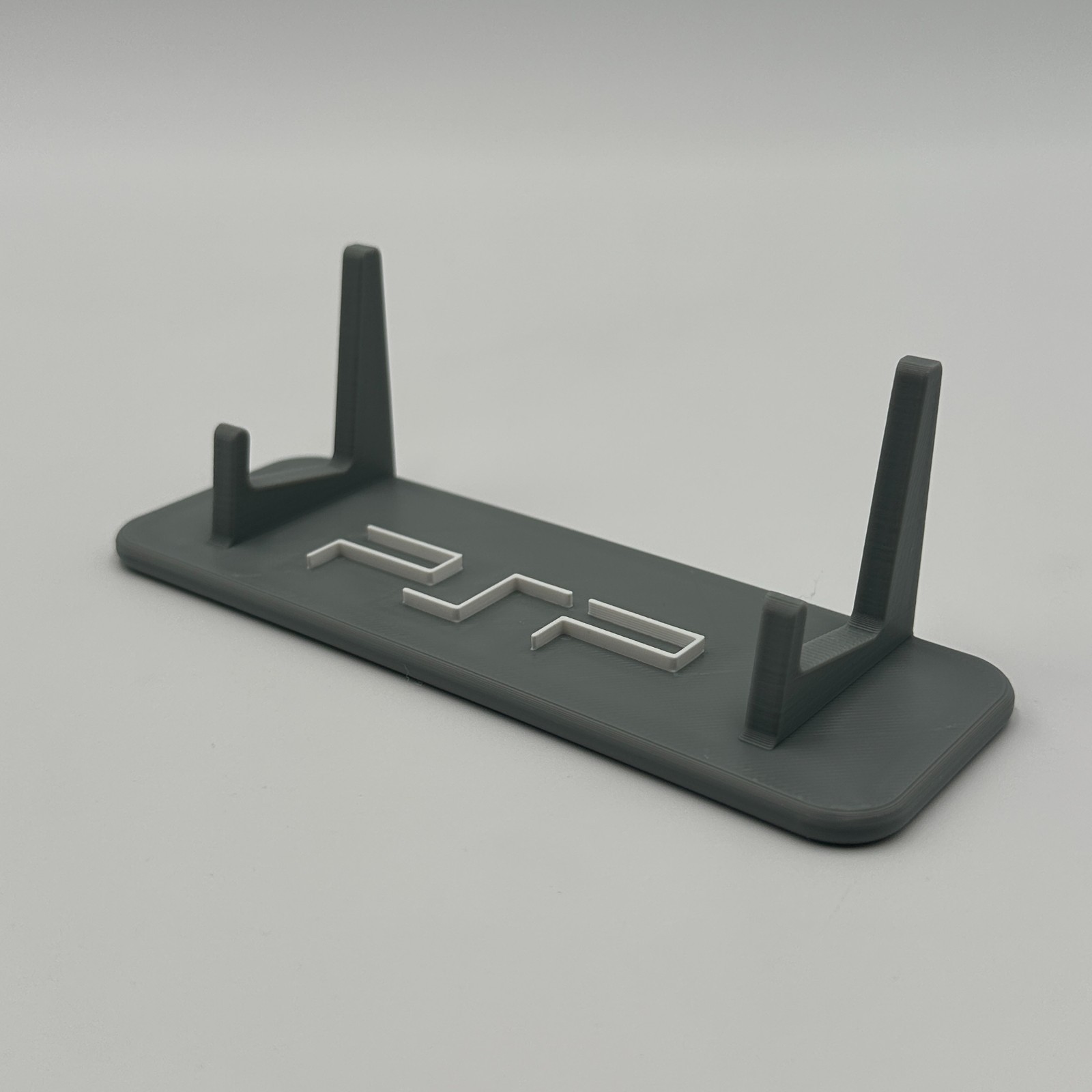 Sony PSP Console Display Stand Dock Gray 3D Printed Holder Gaming Shelf
