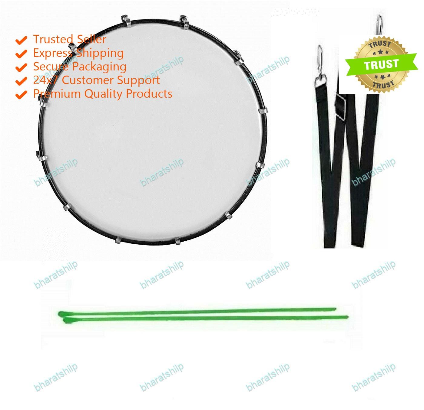 Indian Musical Instrument Stainless Steel Nasik Tasha Drum With Bag and Stick