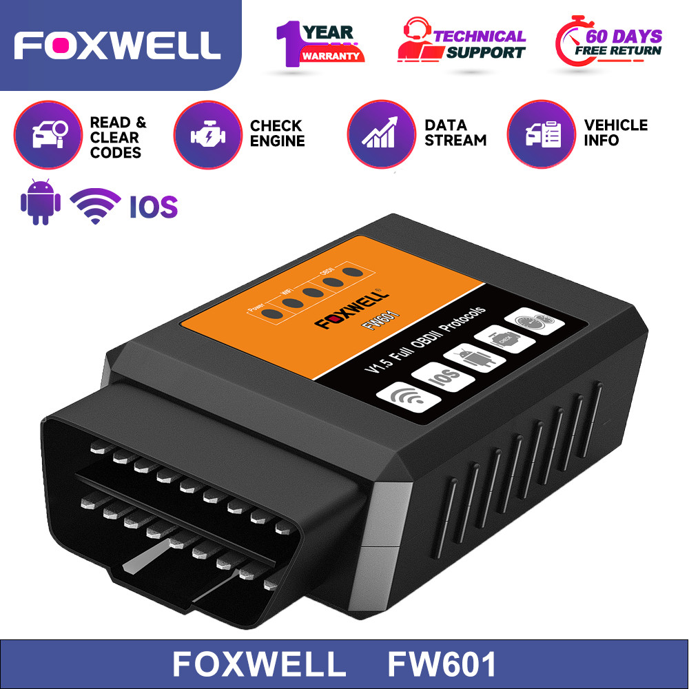 FOXWELL FW601 ELM327 OBD2 Code Reader Bluetooth Diagnostic Tool OBDII Scanner